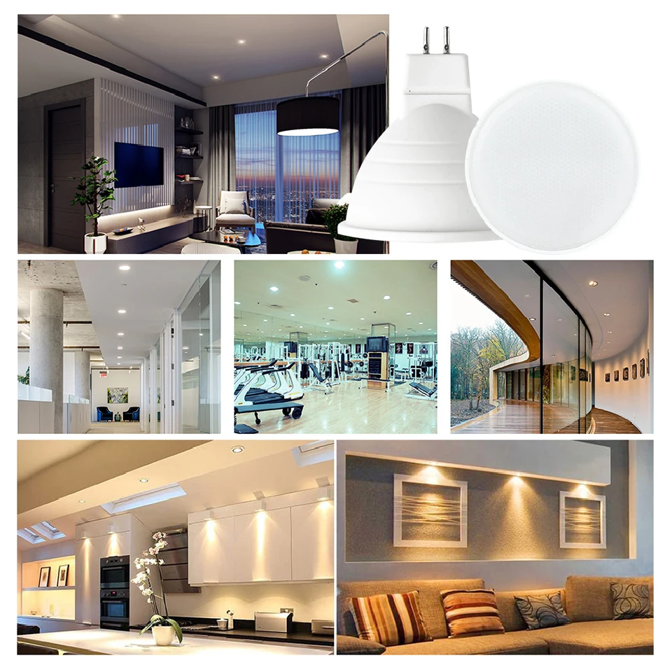 8PCS DC12V MR16 Low Pressure 3W 6W 9W 12W LED Spotlight 120 Degrees Study Kitchen For Home