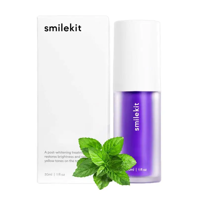 V34 Toothpaste Whitening Teeth Repair White Brightening Tooth Care Purple Corrector Reduce Yellowing