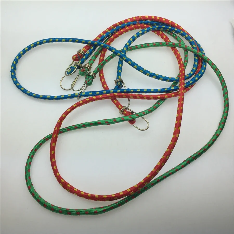 Electric Car Shelf Metal Hook Tied Ropes Mountain Bike Tied Luggage Band Elastic Rope Round 2 Pcs