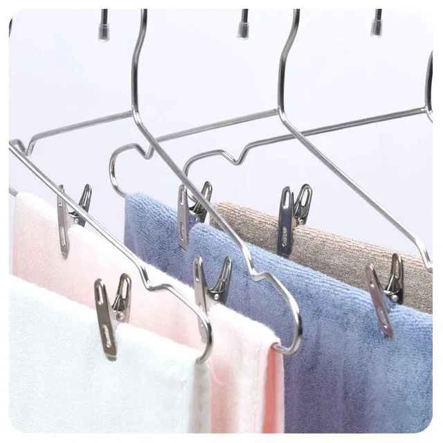 5/10/20 db Új Rozsdamentes Acél Ruhák Csapfájlfájlfém Klipek A Kabát Nadrághoz Mosószer Szárító Állvány Mosás - Image 5