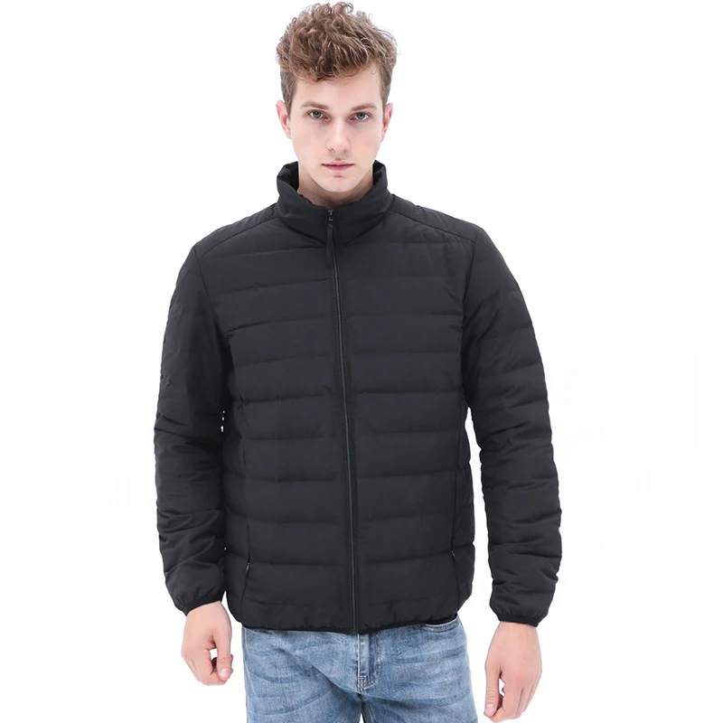 2023 New Winter High Quality Down Jackets Men Windproof Seamless Hooded Puffer Winter Coat Man Lightweight Portable Outerwear