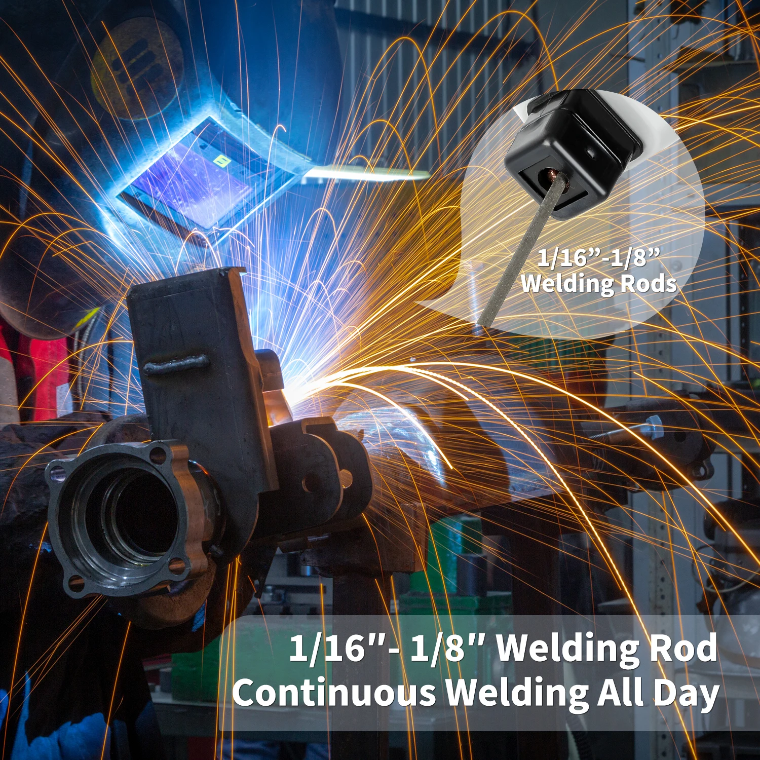 Handheld Welder Machine 110V Portable ARC Welding Machine IGBT Inverter Variable Current Adjustment (20-120Amp) With Welding To