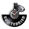 English Bull Terrier Vinyl Record Wall Clock Puppy Animal Home Decor Bullterrier Dog Lovers Retro Music Album Longplay Clock 1