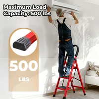 3/4/5-Step Folding Ladder with Anti-Slip Pedals, Heavy Duty Portable Step Stool for Home and Commercial Use 6