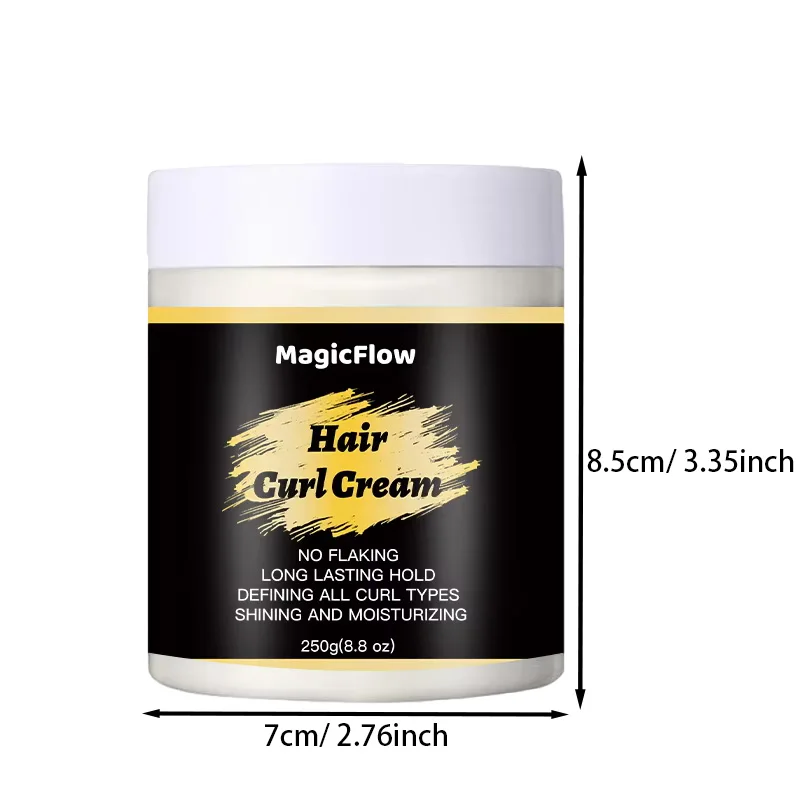 Anti Frizz Coconut Hair Curling Cream Enhancers Cream For African Curly Hair and All Wavy Curly Type 250g(8.8 oz)