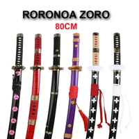 Zoro Sword 80cm Bamboo Wooden Katana Roronoa Zoro  Weapon Prop Cosplay Anime characters Gifts for Friend and Party Present 1