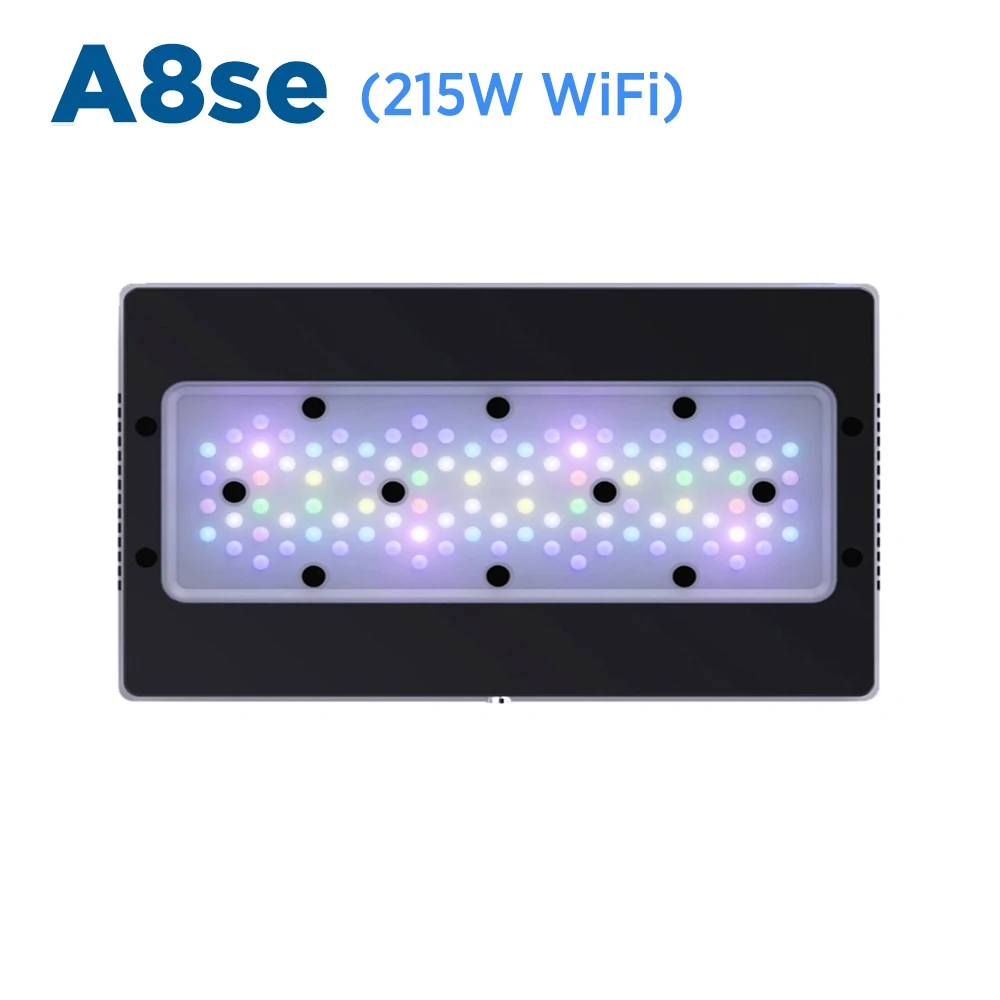 Tanie A8se inteligentne pełne spektrum 215W WiFi APP programowalne słonowodne akwarium