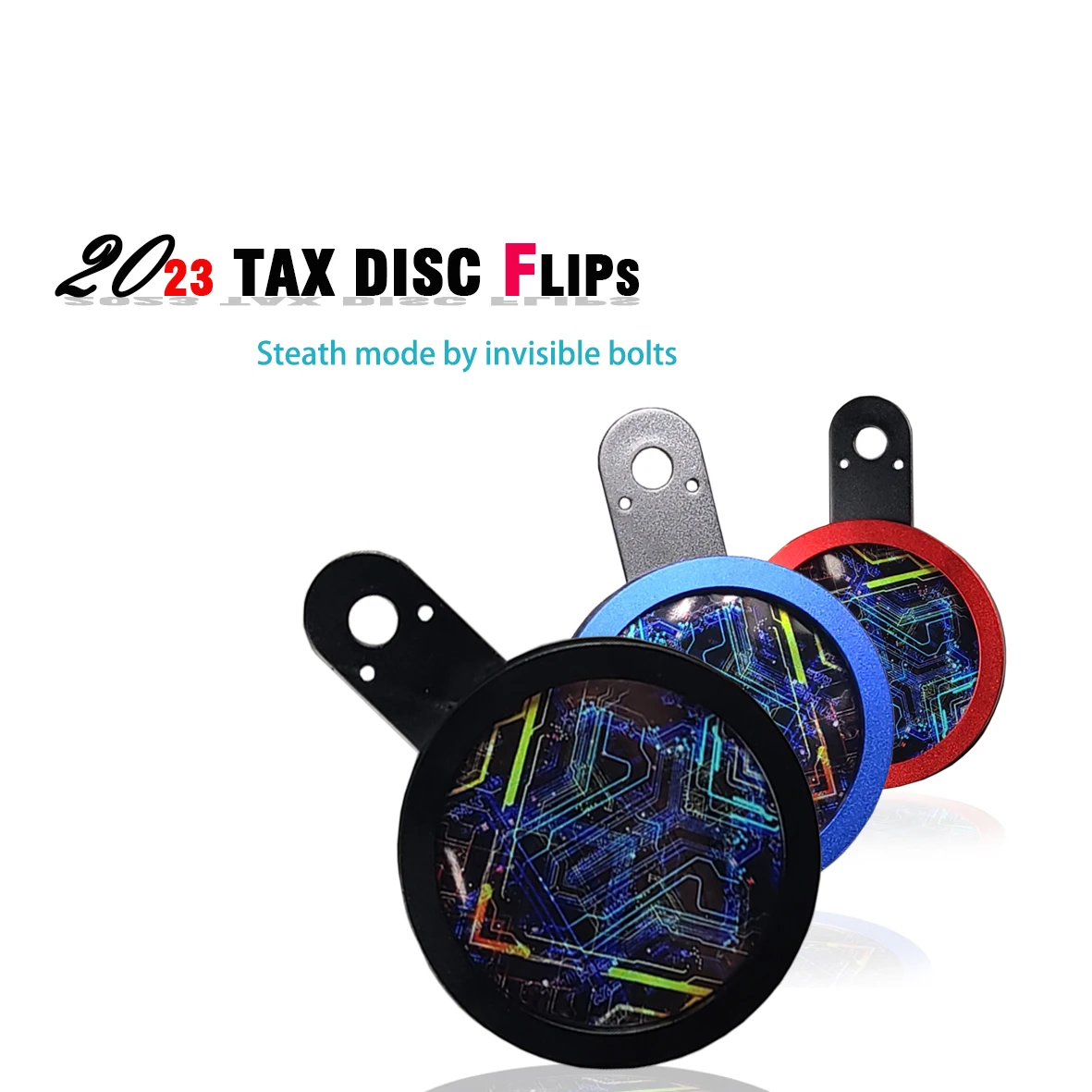 Motorcycle Tax Disc Motorbike Universal Round Waterproof Multicolors Insurance Sticker Holder