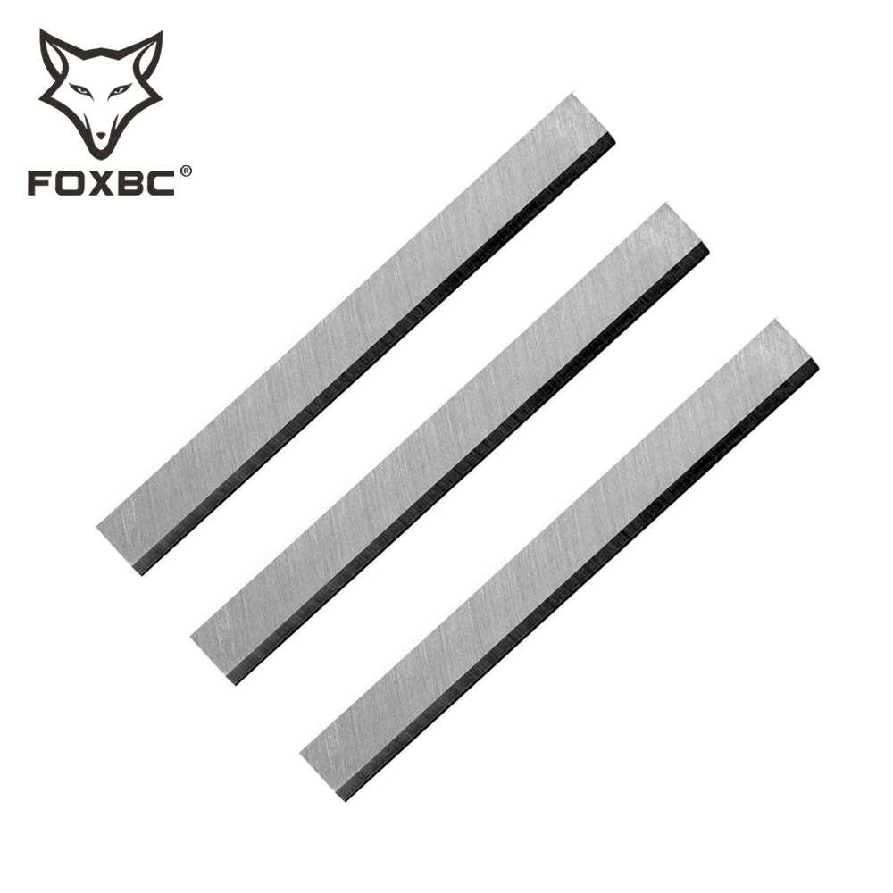 FOXBC 155x17x3mm Jointer Knives Replacement Scheppach passend f&uuml;r C6 06 Wood Planer Blade for Woodworking Set of 3