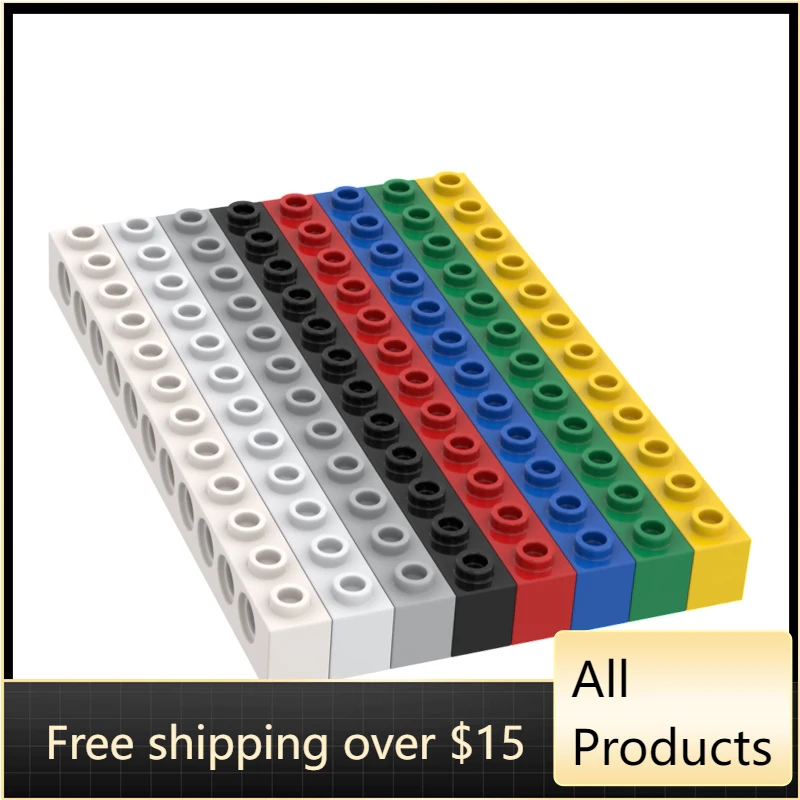 

BuildMoc 10PCS High-Tech Assemble Particle 3895 1x12 Brick Building Blocks Kit Replaceable Part Toys For Children Gifts