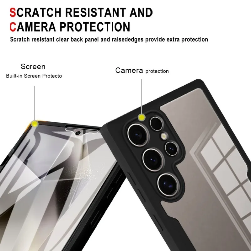 Magnetic 360° Clear Full-Body Shockproof Case with Silicone Bumper