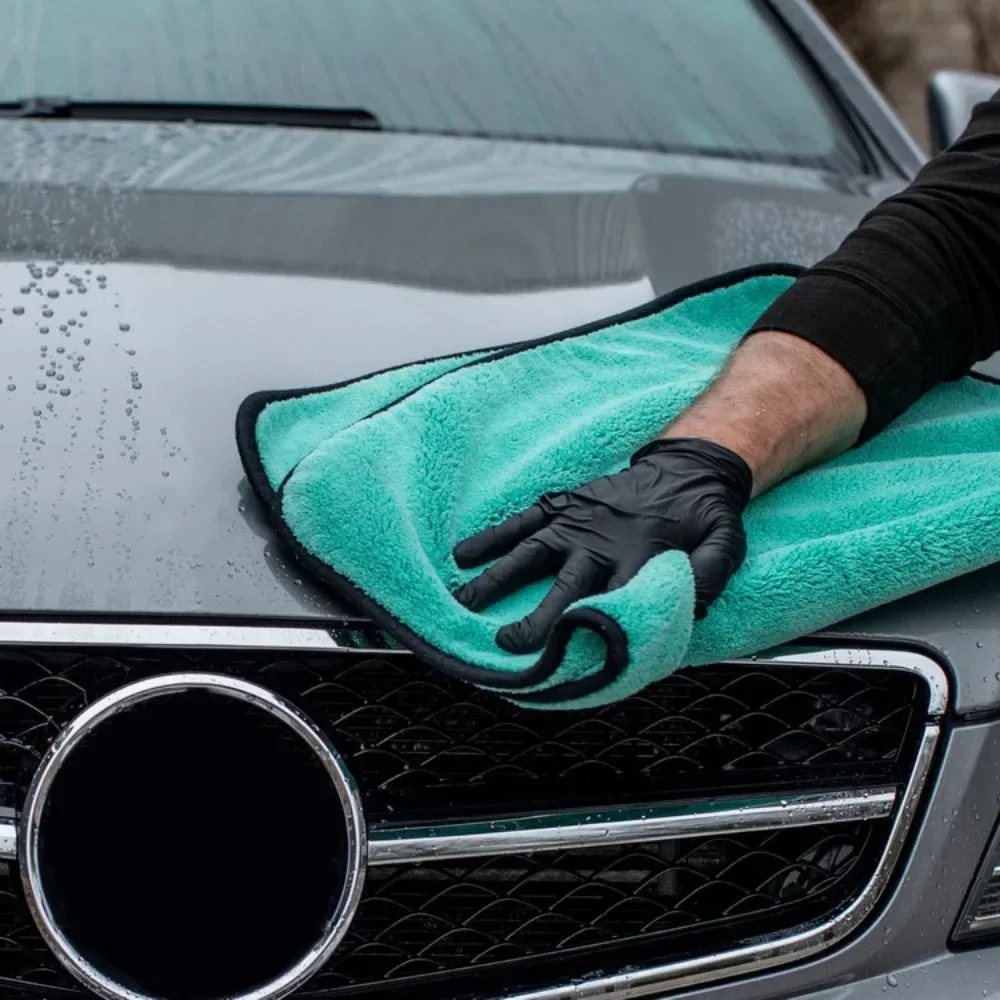 1400GSM Korallen Fleece Deluxe Auto Waschen Mikrofaser Handtuch Plüsch Reinigung Trocknen Tuch Auto Pflege Tuch Detaillierung Polieren