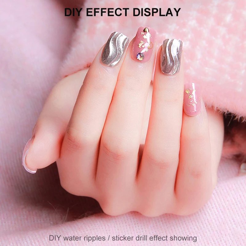 5 IN 1 Japanese Hard Top Coat 15ml Reinforce Gel Nail No Wipe Top Gel Efficient Function Adhesive Water Nail Art Gel DIY Design 5