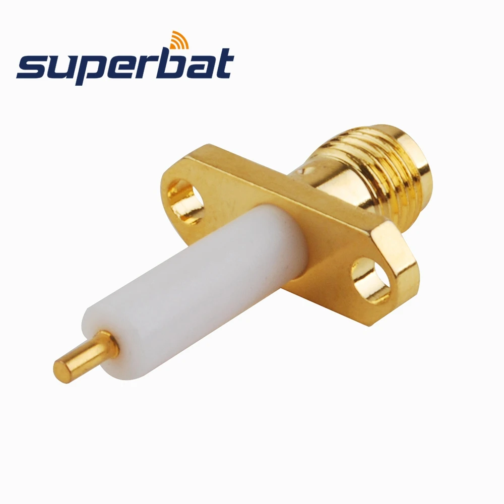 Female Panel Flange Receptacle Connector for Electronic Components