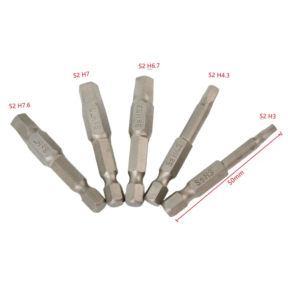 

Drill Screwdriver Bits Tools 1/4 Inch 5pcs Gadgets Kit Steel W/Hole High Pentagonal Quality 5-Piece Equipement