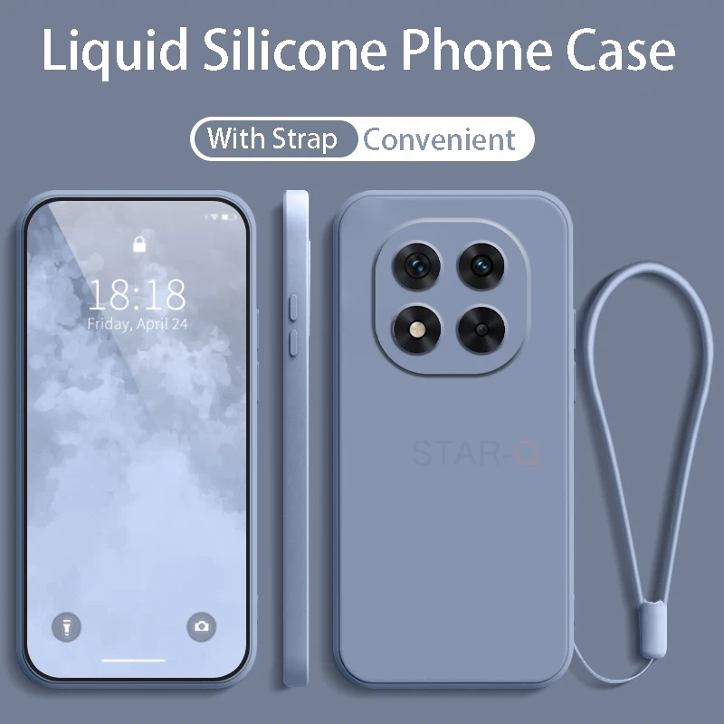 Luxury Liquid Silicone Case with Lanyard