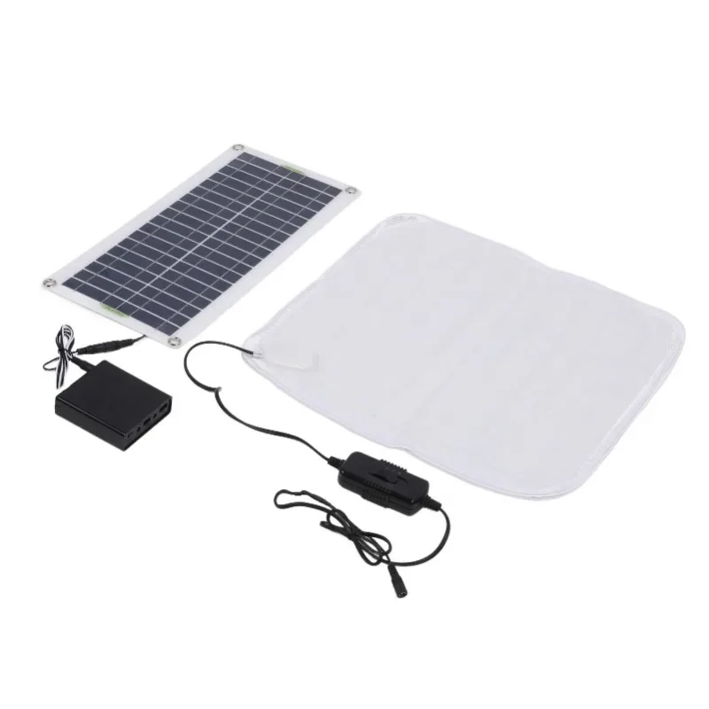 Solar Heating Pad 12V 50W Solar Heating Pad Winter Warm Foot Pad Warm Shoe Pet Heating Blanket Electric Blanket Solar Electrical Accessories