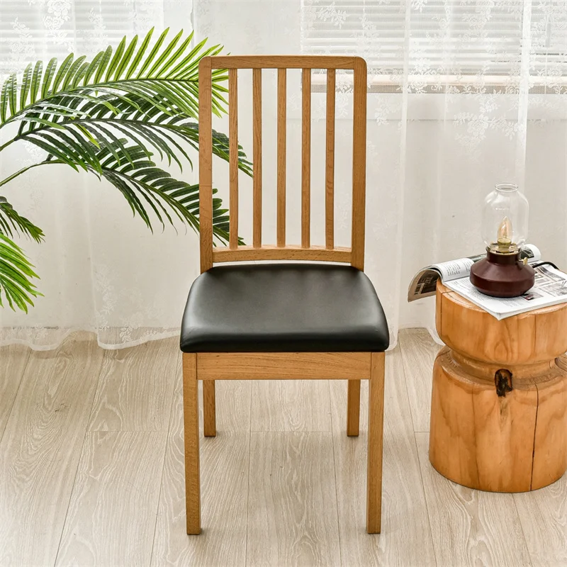 Description Picture 5 of itemWaterproof PU Chair Cushion Cover For Kitchen Dining Room Leather Seat Cover Dining Room Chair Seat Cushion Cover Solid Color