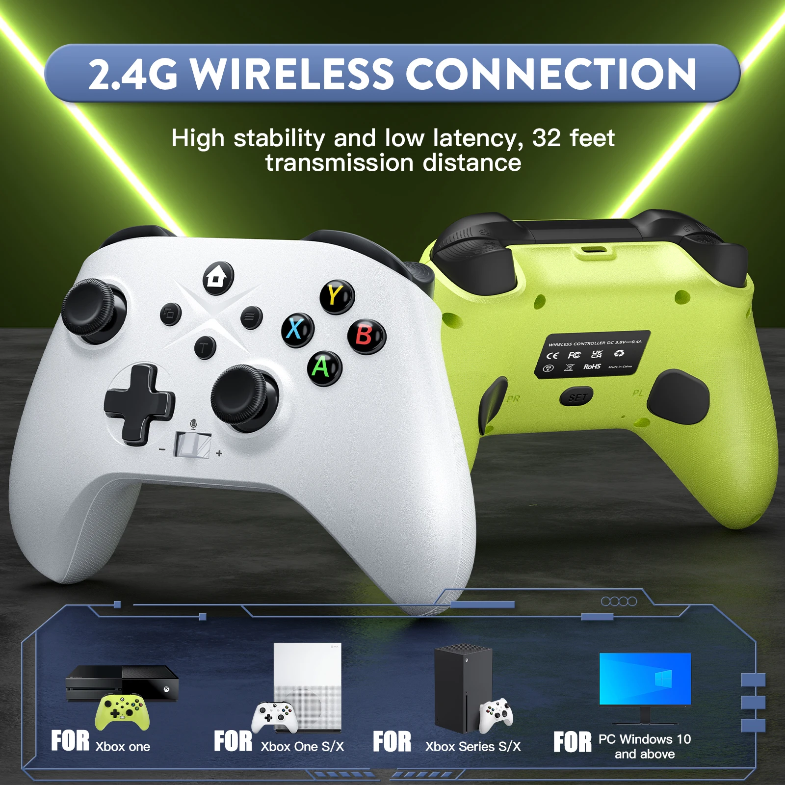 Für xbox one, xbox seris, x game controller 2,4g drahtlose pc 