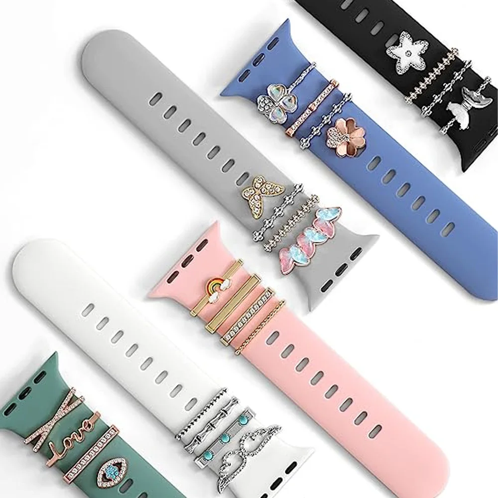 Decorazione Per Apple Watch Ultra Band 8 7 6 3 Se Diamond Jewelry Charms Accessori Samsung/Huawei Watch Strap 20/22Mm Bracciale