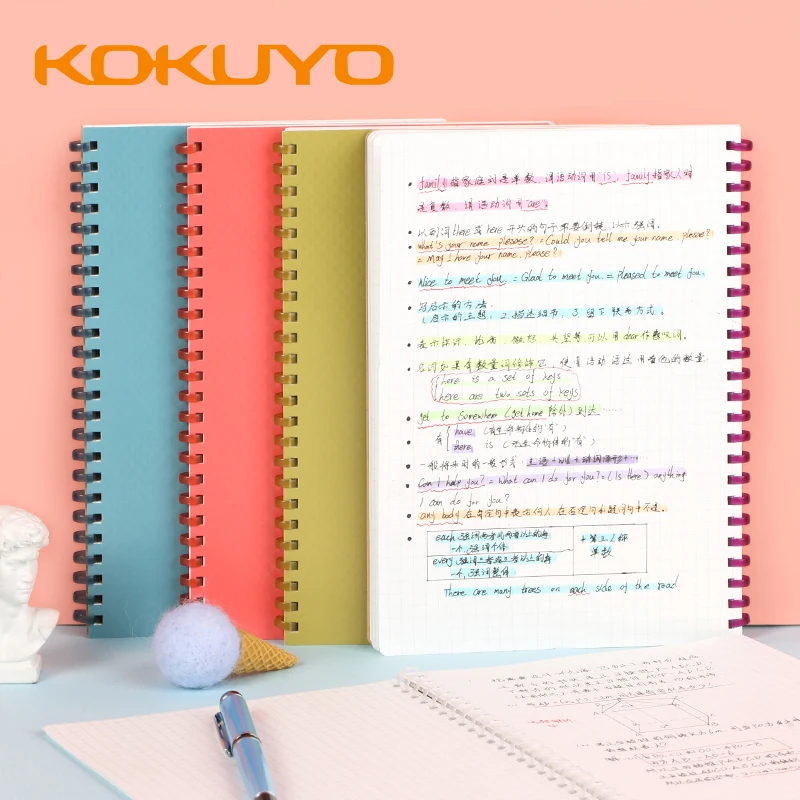 Kokuyo-notebook Japonês Bobina Macia Notepad Bonito Livro Kawaii Papelaria Escola Estudante Acessórios de Escritório a5 Quadrado mm 1pc