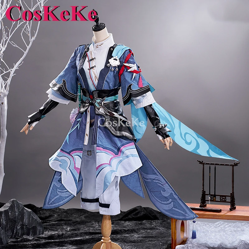 

CosKeKe Yanqing Косплей Аниме Honkai: Star Rail костюм полный комплект боевая униформа Хэллоуин