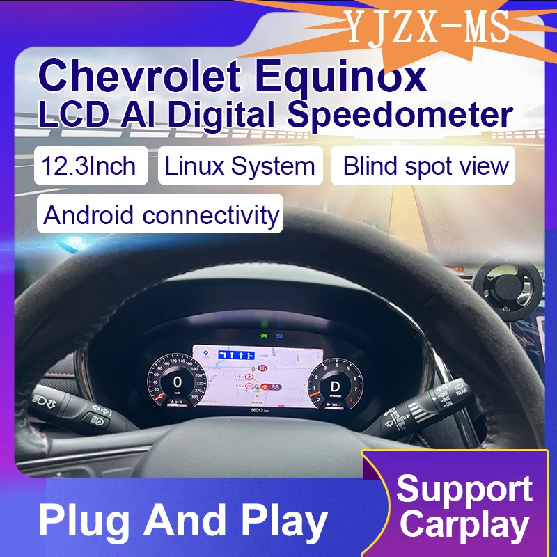 Panel de Instrumentos Digital KD para Chevrolet Equinox 2017-2023, Pantalla LCD Digital de 12.3 Pulgadas con CarPlay, Android Auto y GPS 1