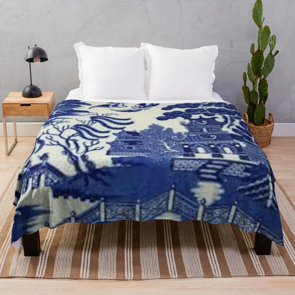 

blue willow pattern Throw Blanket Thermal Blanket Baby Blanket Luxury Brand Blanket Blankets For Baby Blankets for babies
