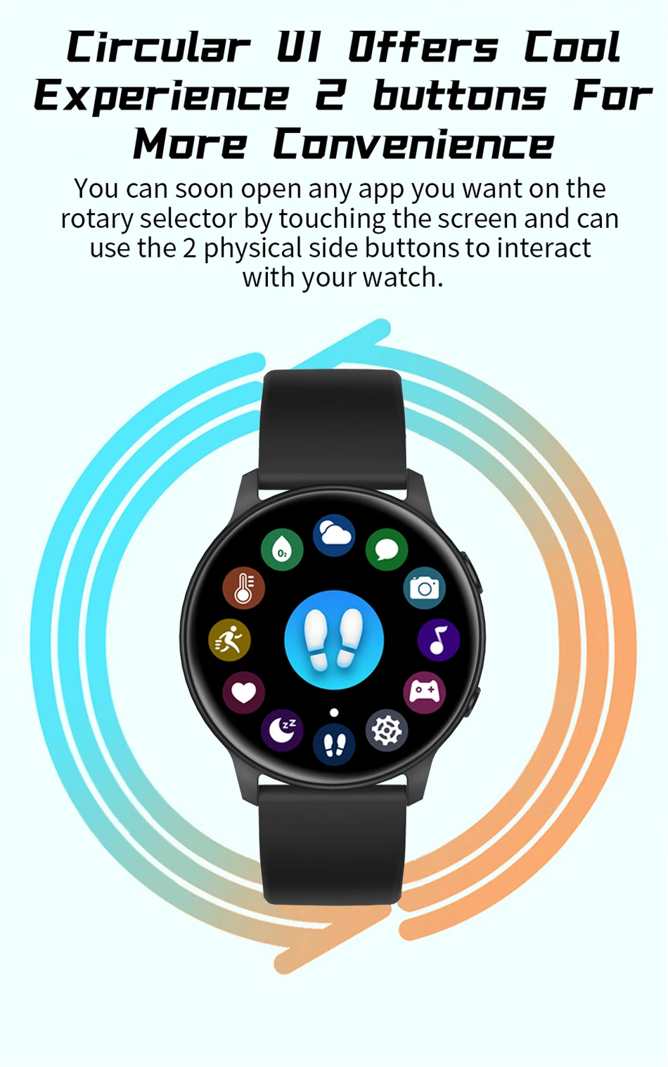 2022 New Fashion Smart Watch Men Fitness Bracelet Heart Rate Blood Pressure Monitoring Sports Tracker Smartwatch Gift for Women