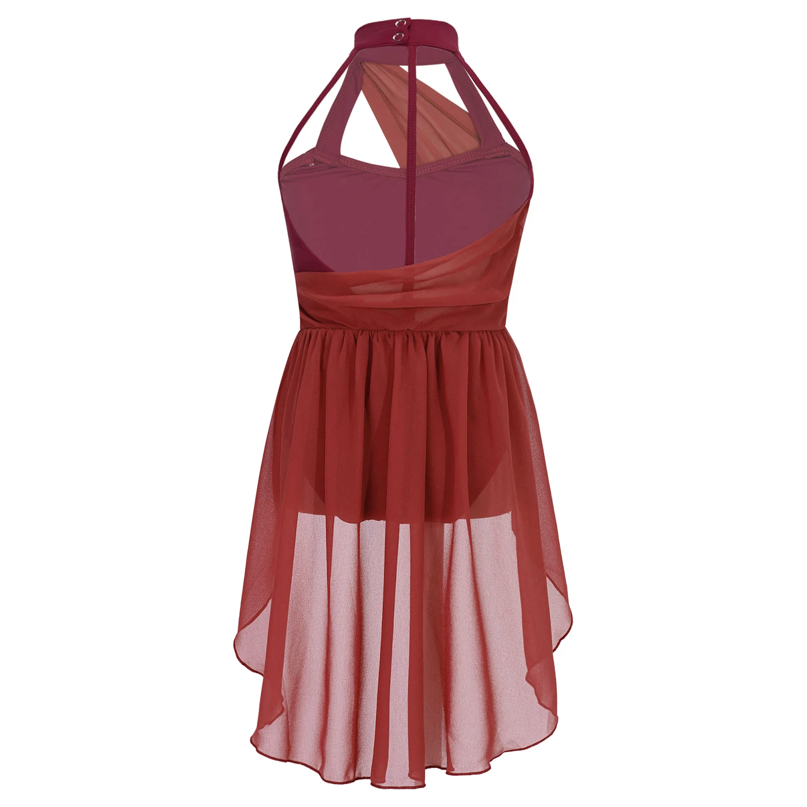 Kinder Mädchen Ballett Tanz Trikot mit Rock Lyrisches zeitgenössisches Kleid Künstlerische Gymnastik Eiskunstlauf Jersey Performance Kostüm – Detail 11