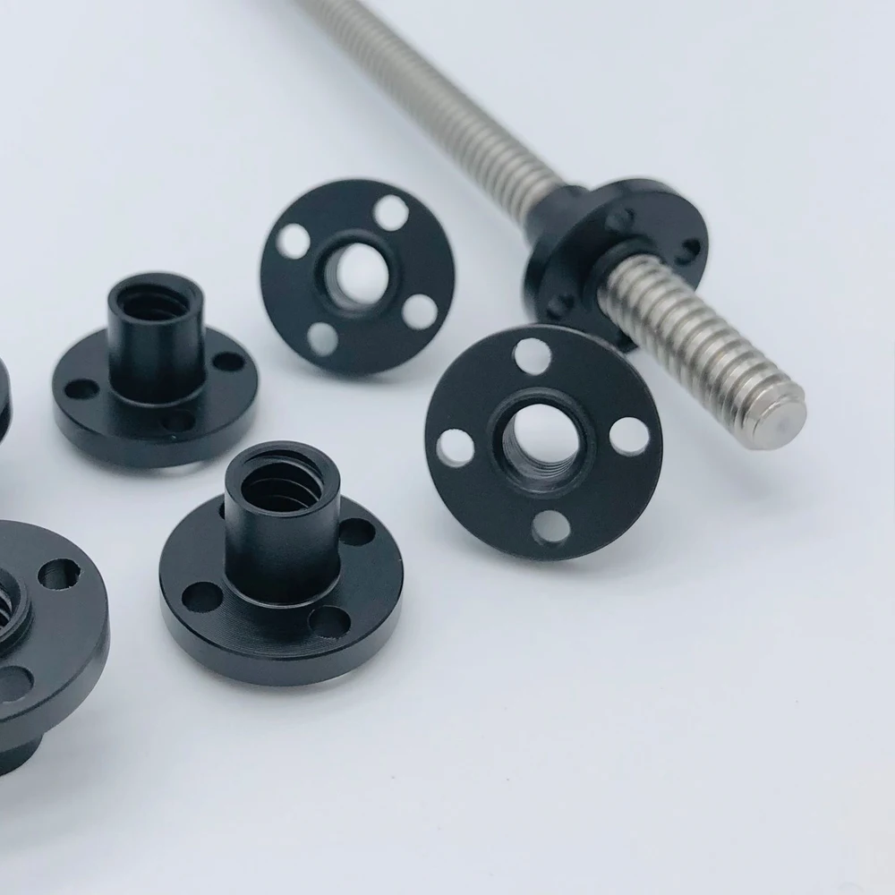 1pc T5 Lead Screw Thread 8mm Pitch1mm Lead 1mm/2mm/4mm 100/200/300/400/500/550mm with nylon Nut CNC 3D Printer Trapezoidal Rod