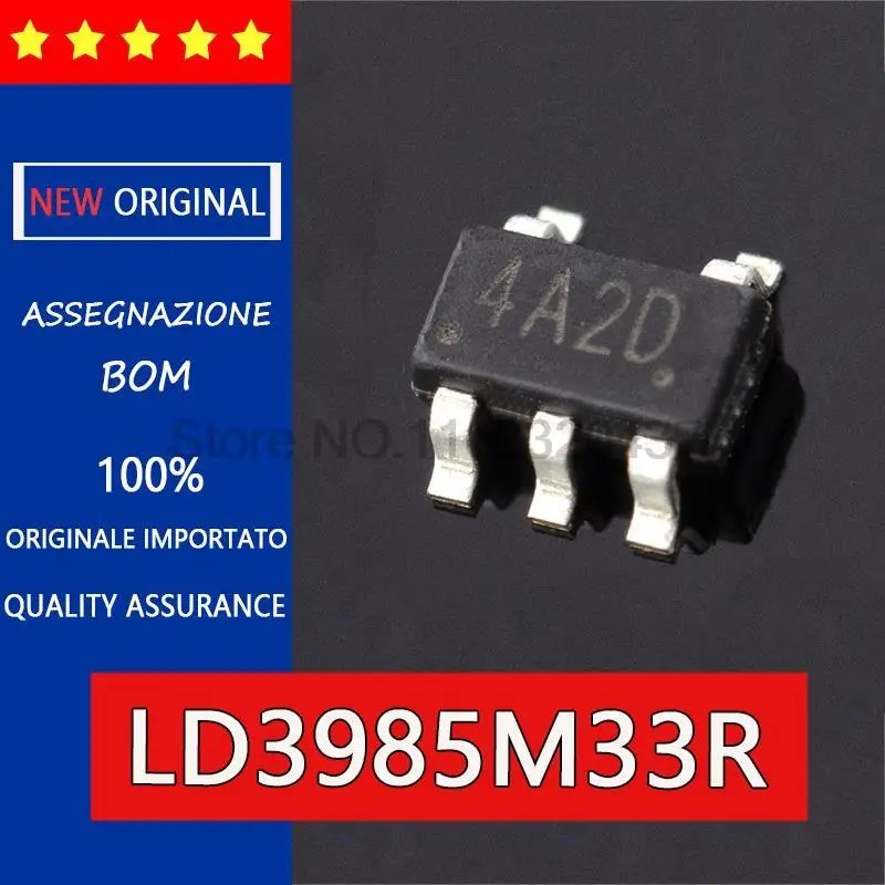 10Pcs  New And Original Ld3985M33R B330 Sot23-5 3.3V  Voltage Regulator Ic 3.3 V Voltage Regulator "Buck Chips, Low Dropout