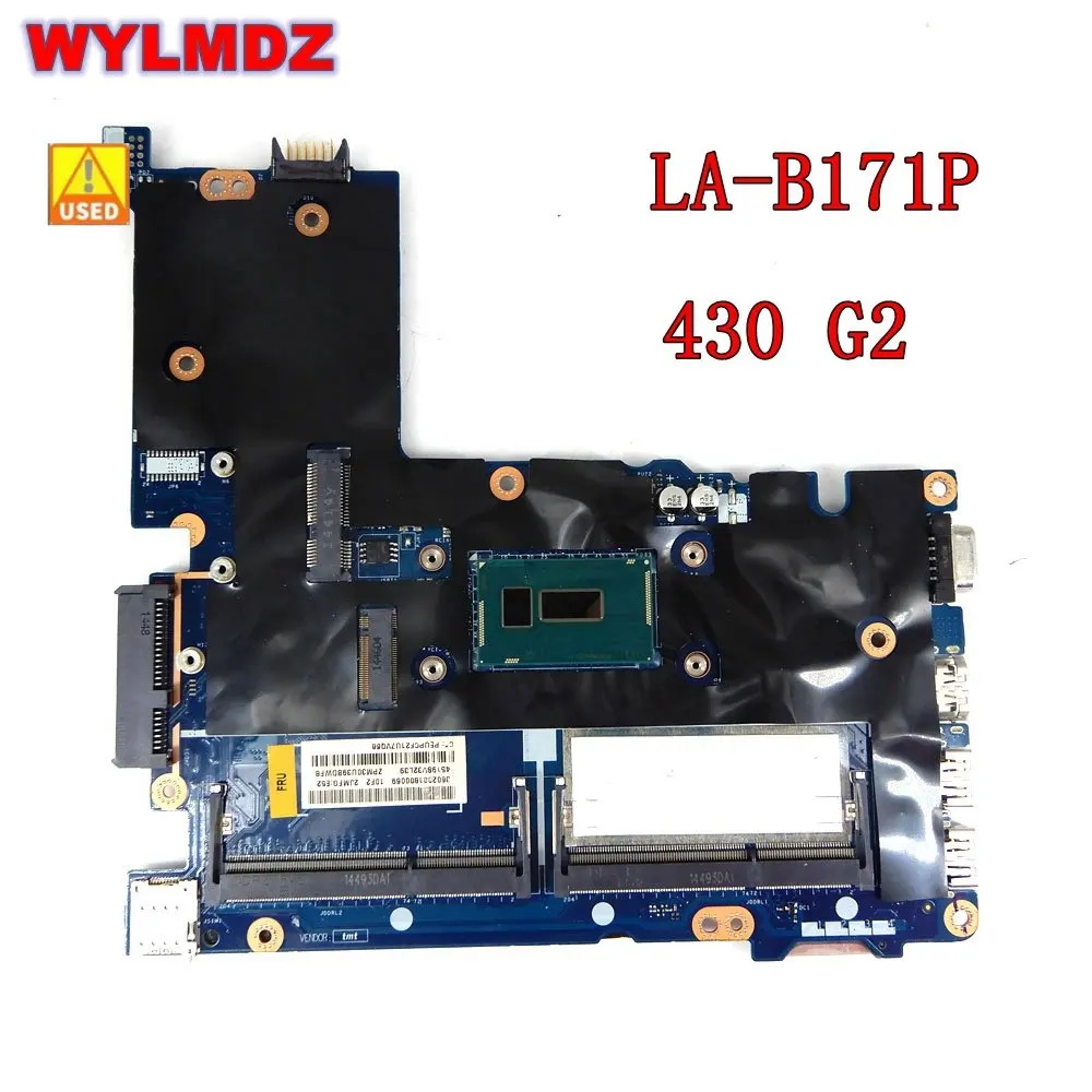 

Used ZMP30 LA-B171P i5-5200 CPU Mainboard For HP 430 G2 LA-B171P 800459-001 Laptop Motherboard tested 100%