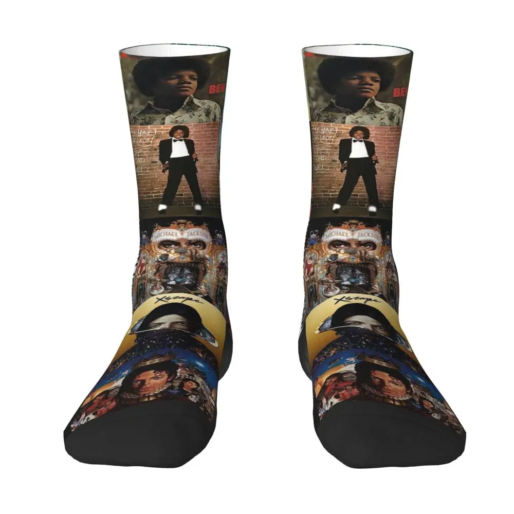 Michael Jackson Musicians Singers Dancers Socks Harajuku Stockings All Season Long Socks Accessories for Unisex Christmas Gifts