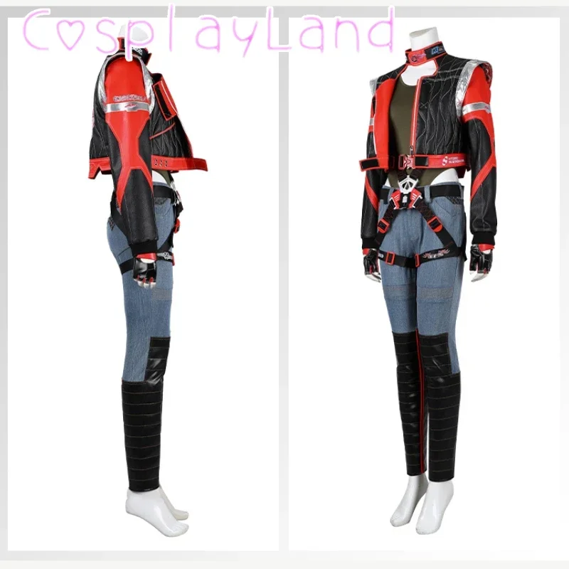 Panam Palmer Costume Cosplay Abiti Punk 2077 Panam Costume Cosplay Uniforme Giacca da donna Vestito operato per i regali della festa di Halloween - immagine 3