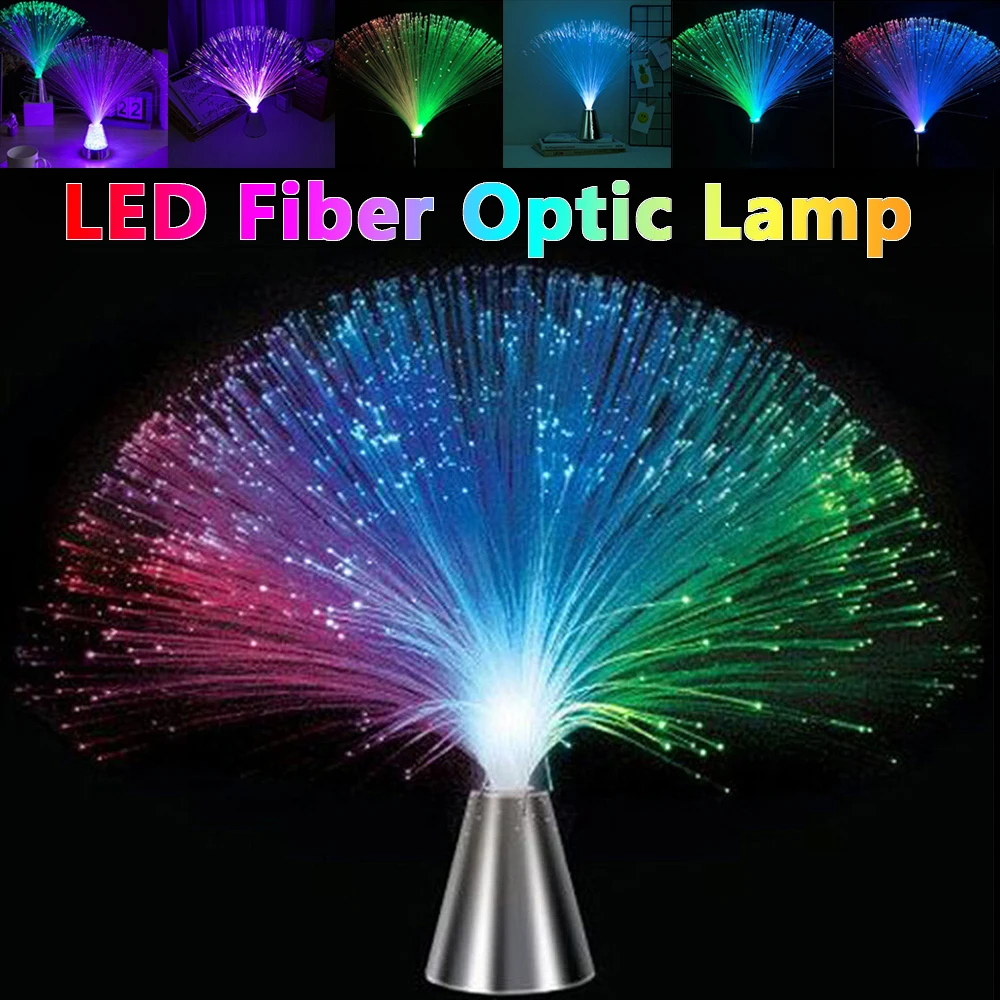 LED Fiber Optic Lamp Multicolor Starry Sky Lights for Holiday Wedding Party Decorations Optic Fiber LED Night Lighting Lamp