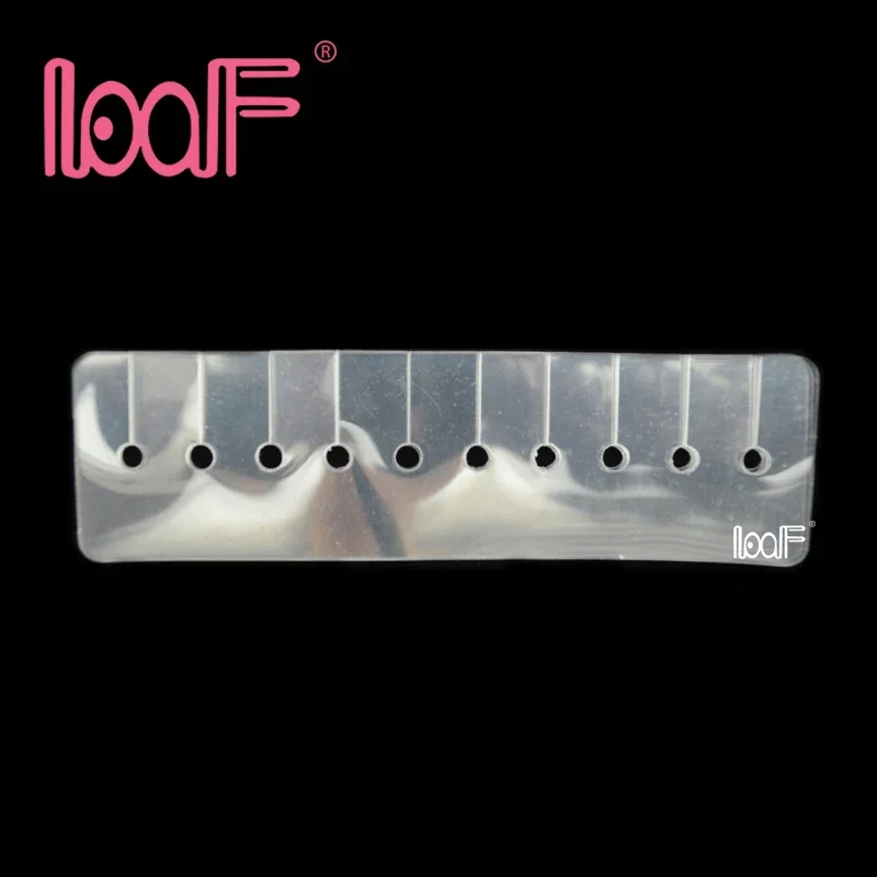 LOOF 2pcs 10 Holes Long Strip Fusion Hair Template Heat Shield Spacer Separator For Fusion Hair Extension Tools