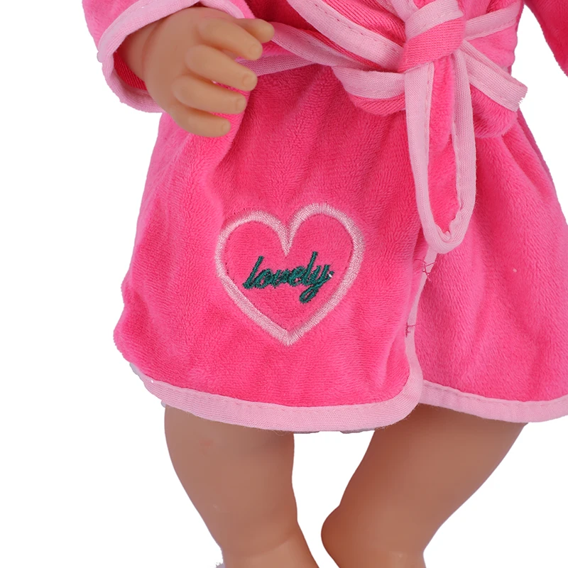 Doll Clothes 18 Inch Unicorn Bathrobe Suit 43 Cm Doll Clothes Born Baby Fit American Girl Accessories Dolls for Girls Gift