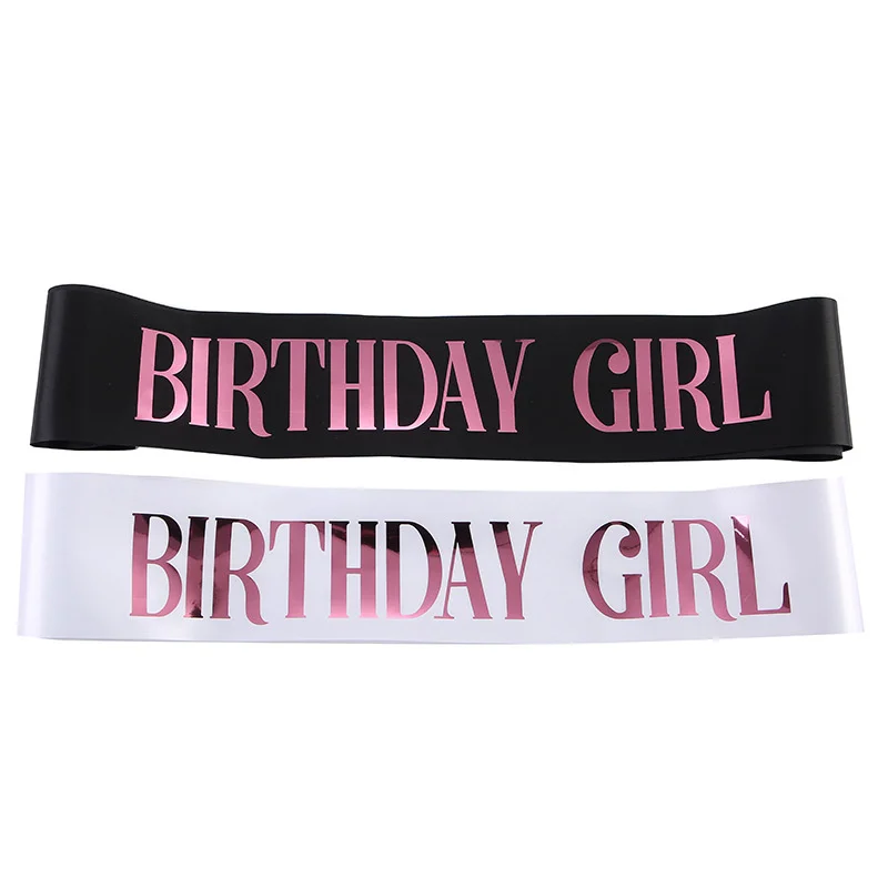 2022 NEUE GEBURTSTAG MÄDCHEN und GEBURTSTAG KÖNIGIN Geburtstag Party Band Mode Party Satin Tuch Gürtel Schulter Riemen