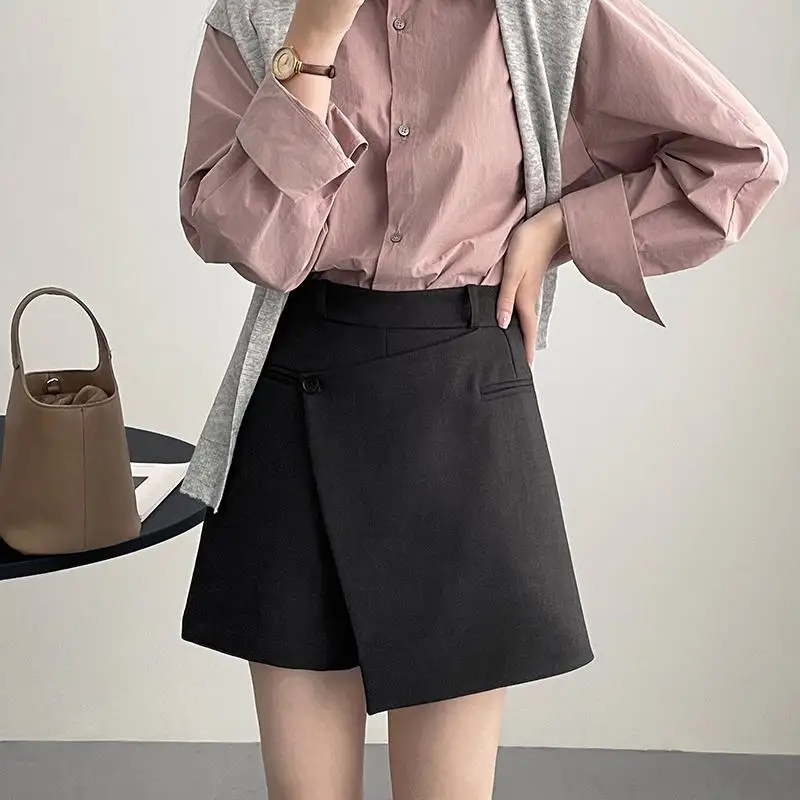 

Irregular Women's Short Skirt Commuting High Waisted Suit Shorts Female Korean Commuter Mini Skirts Female
