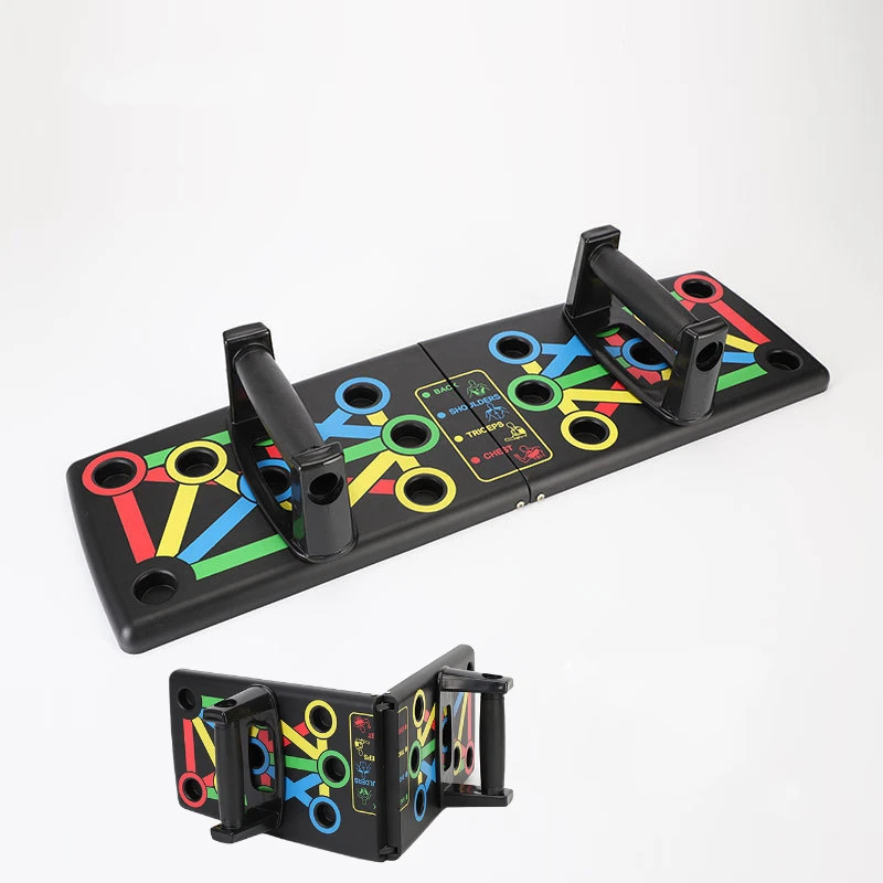 workout folding push up bar home fitness exercise training 14 in 1 push up board