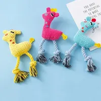 1 Piece of Dog Pet Cotton Rope Plush Sound Toy, Two Styles of Flannel Deer 1