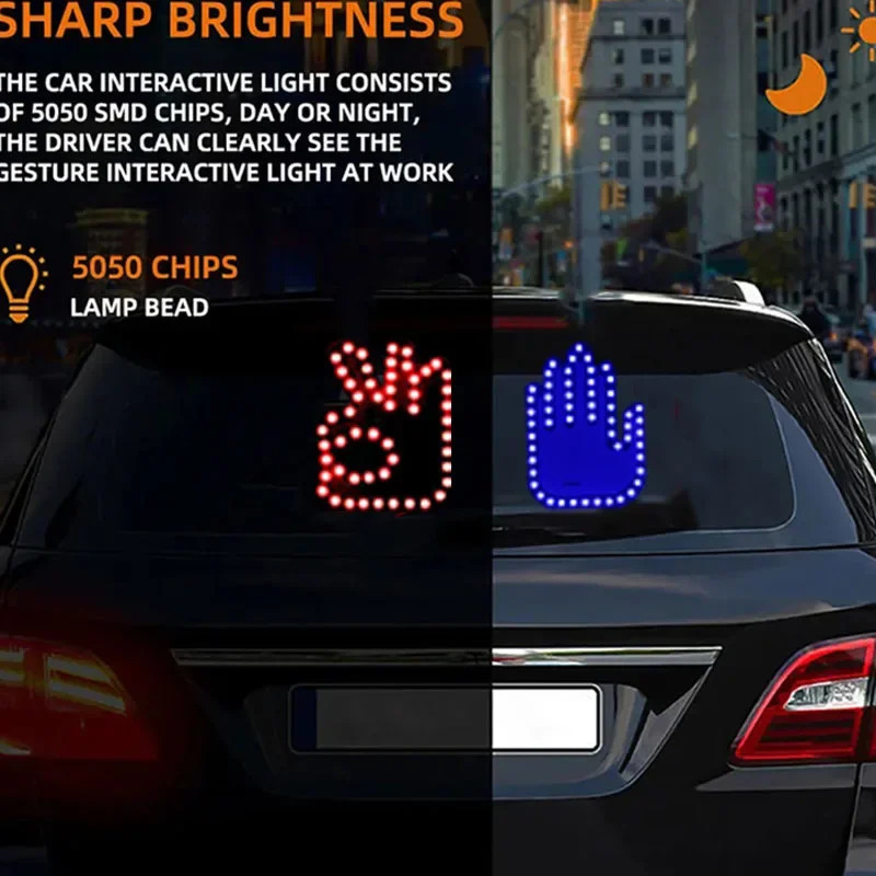 LED RGB USB Fun Gesture Light Car