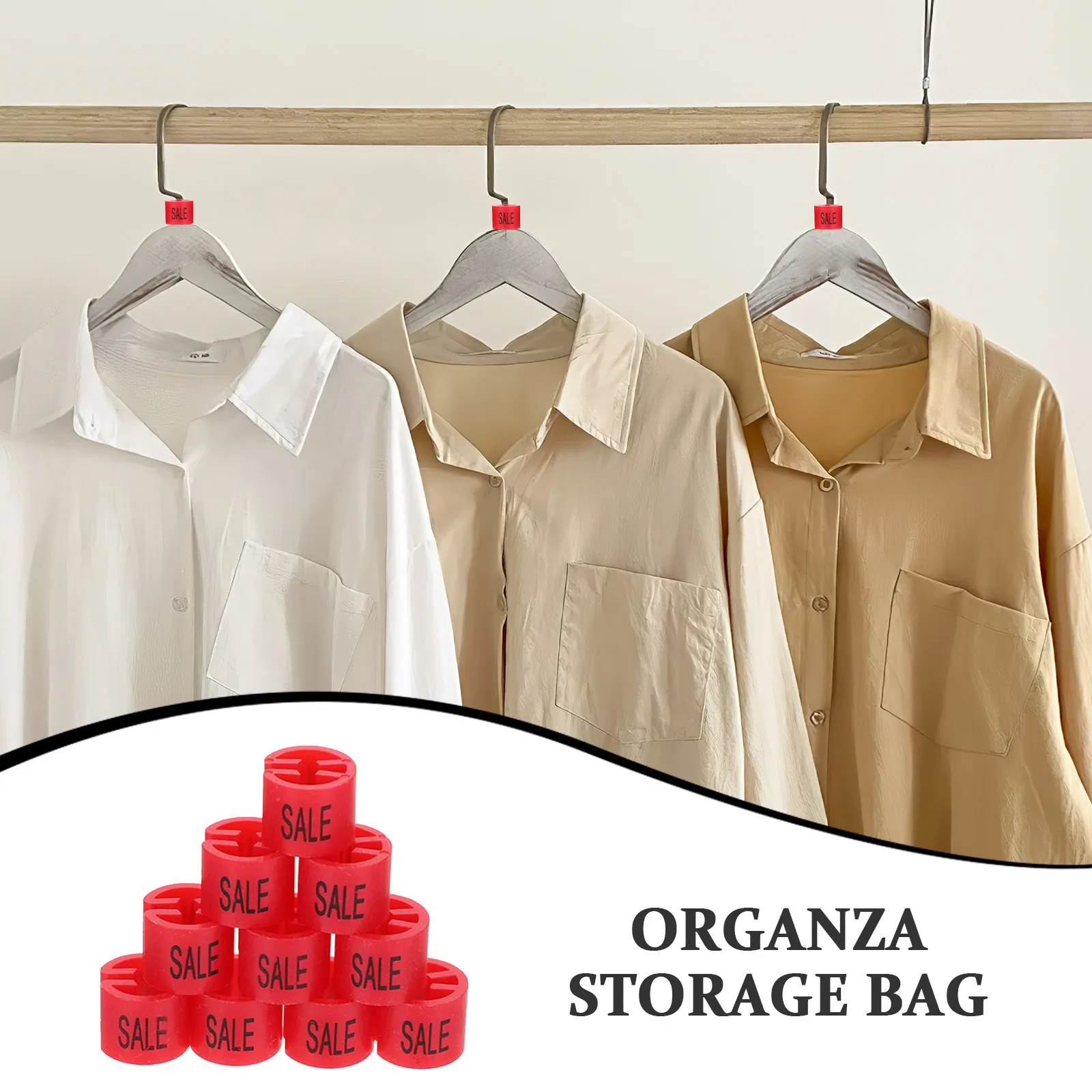 50개 의류 클립 사이즈 마커, 컬러 옷걸이 클립, 의류 라벨 판매용, 컬러 세일 행거 마커