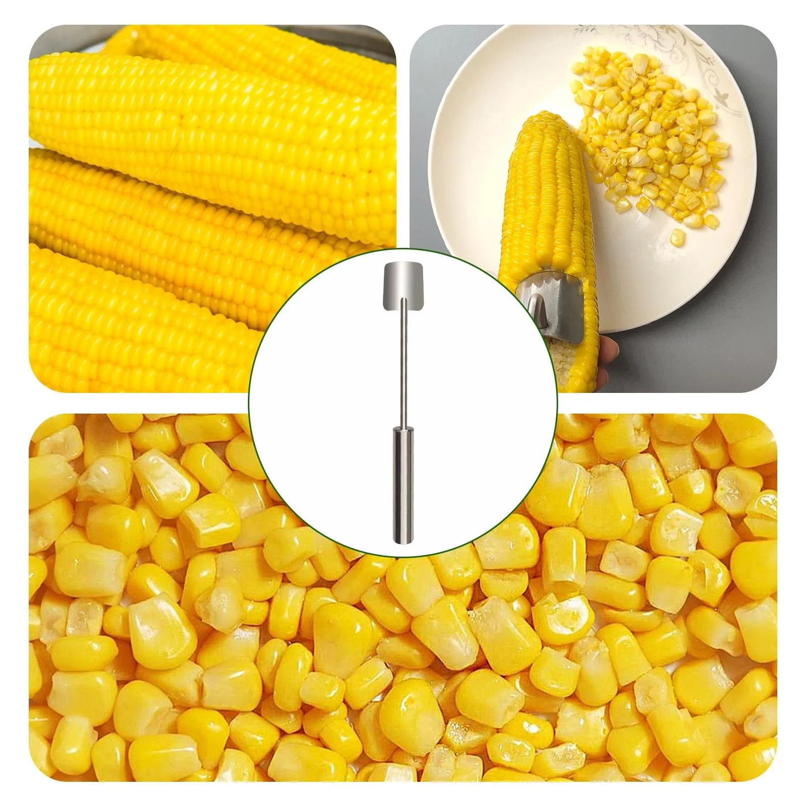Stainless Steel Corn Cob Peeling Machine Separate & Enjoy Fresh Corn with Minimal Effort Fast Peeler Handle Stripper