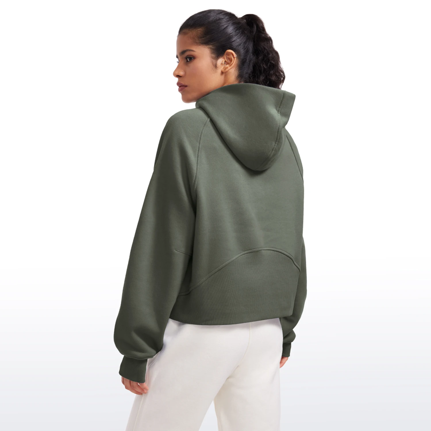 Women Workout Jackets Winter Sweatshirt Men Women Hoodies CRZ YOGA Womens Fleece Lined Half Zip Hoodies Pullover Oversized Long Sleeve Casual Workout Sweatshirts with Thumb Holes