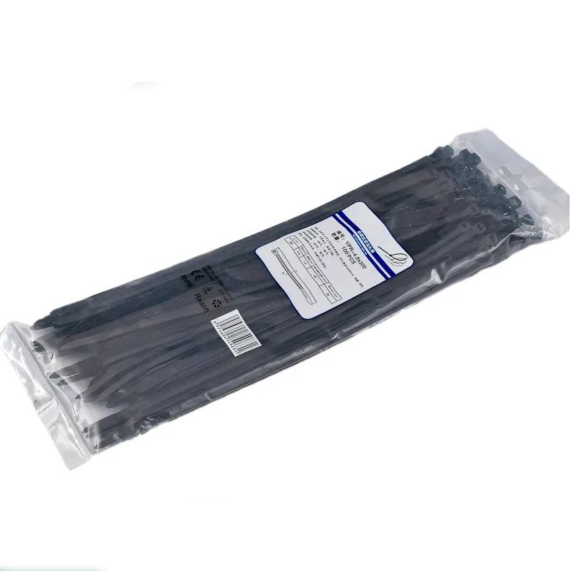 Self-locking Plastic Nylon cable Zip Ties 3*100 3*150 4*200 Fastening Ring Nylon Clamp strap with lock 250/500/1000Pcs plastic cable ties