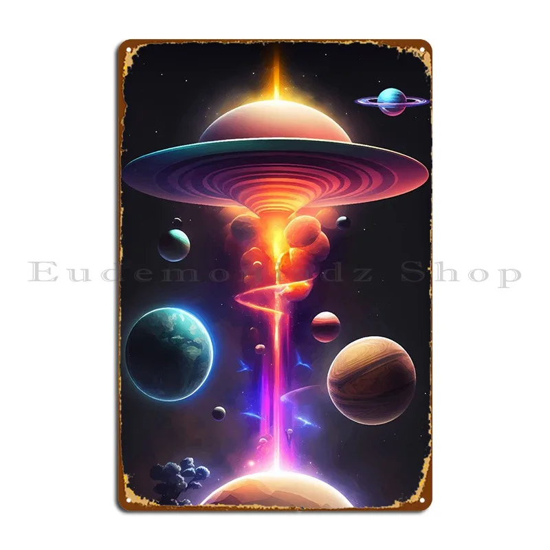 

Planetary System Metal Plaque Decoration Living Room Create Design Cinema Tin Sign Poster