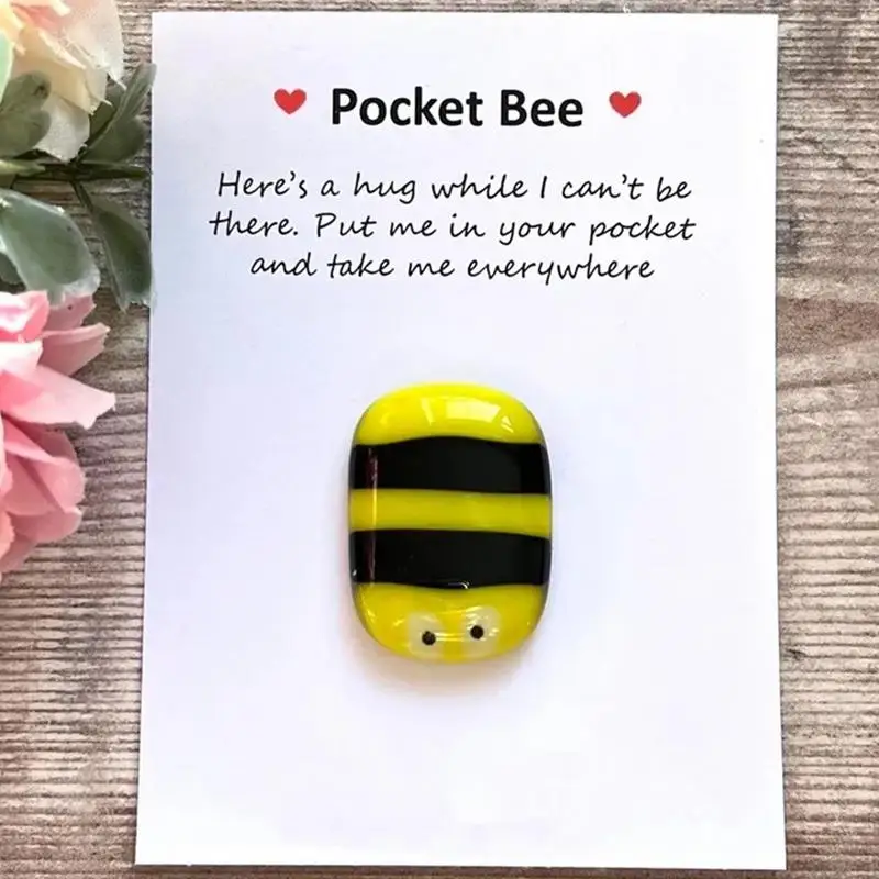 Mini Cute Pocket Hug Cute Little Pocket Animal Greeting Card and Fun Animal Decoration for Wedding Birthday Valentine's Day