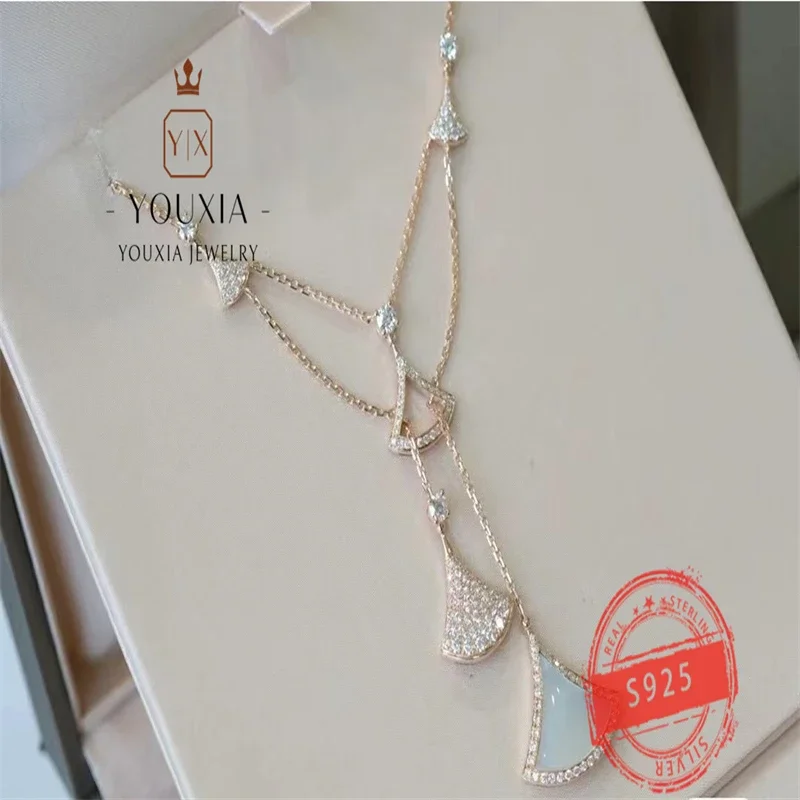 

1:1 Hot selling European and American s925 Silver simple design party fashion Couple gift Luxury Jewelry necklace for women